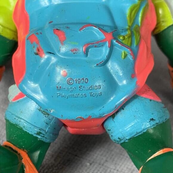 Vintage 1990 TMNT MIKE THE SEWER SURFER Action Figure Playmates Toys - Picture 5 of 7
